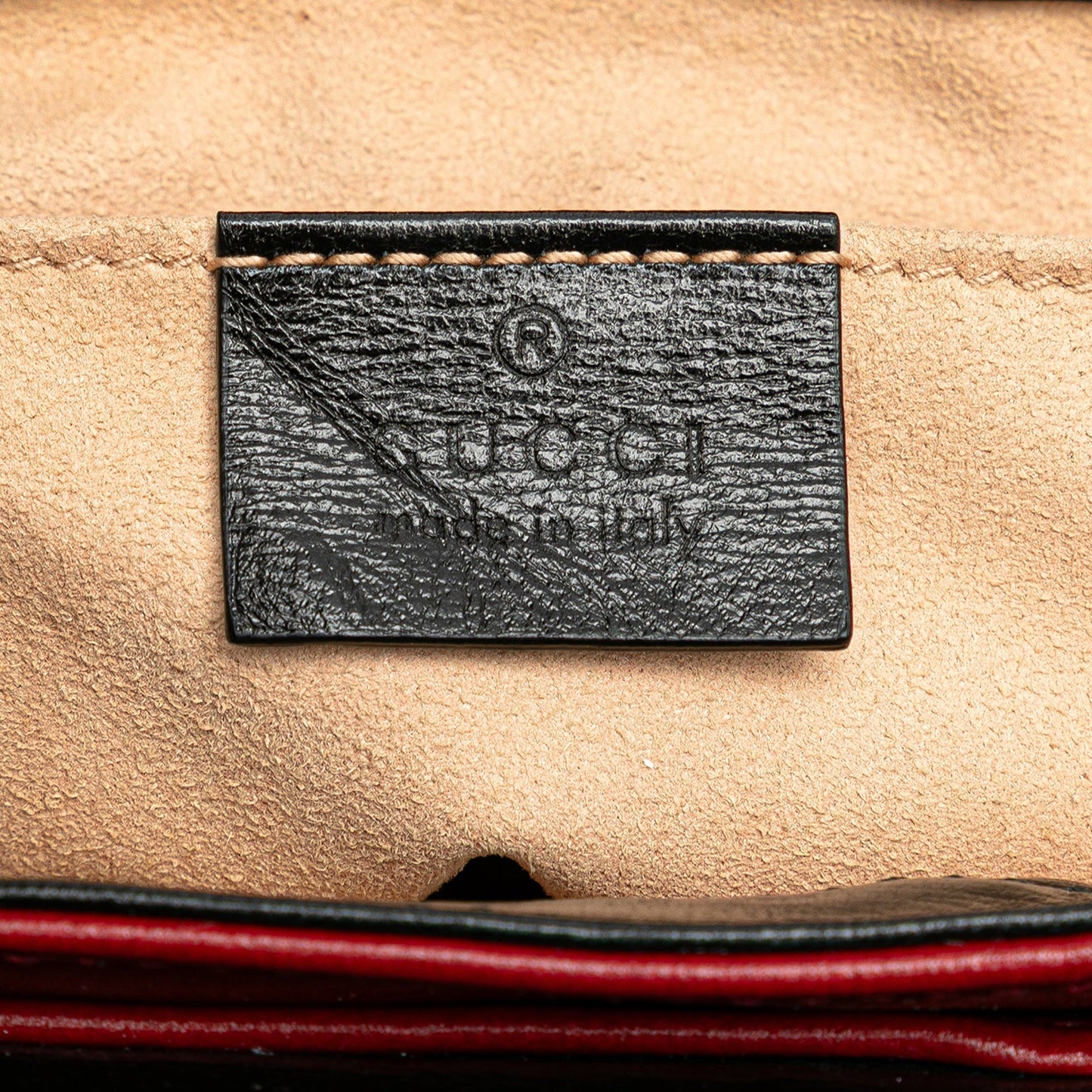 Gucci Mini Leather Marina Shoulder Bag Red