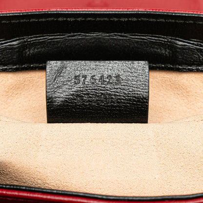 Gucci Mini Leather Marina Shoulder Bag Red