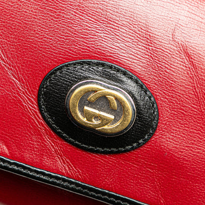 Gucci Mini Leather Marina Shoulder Bag Red