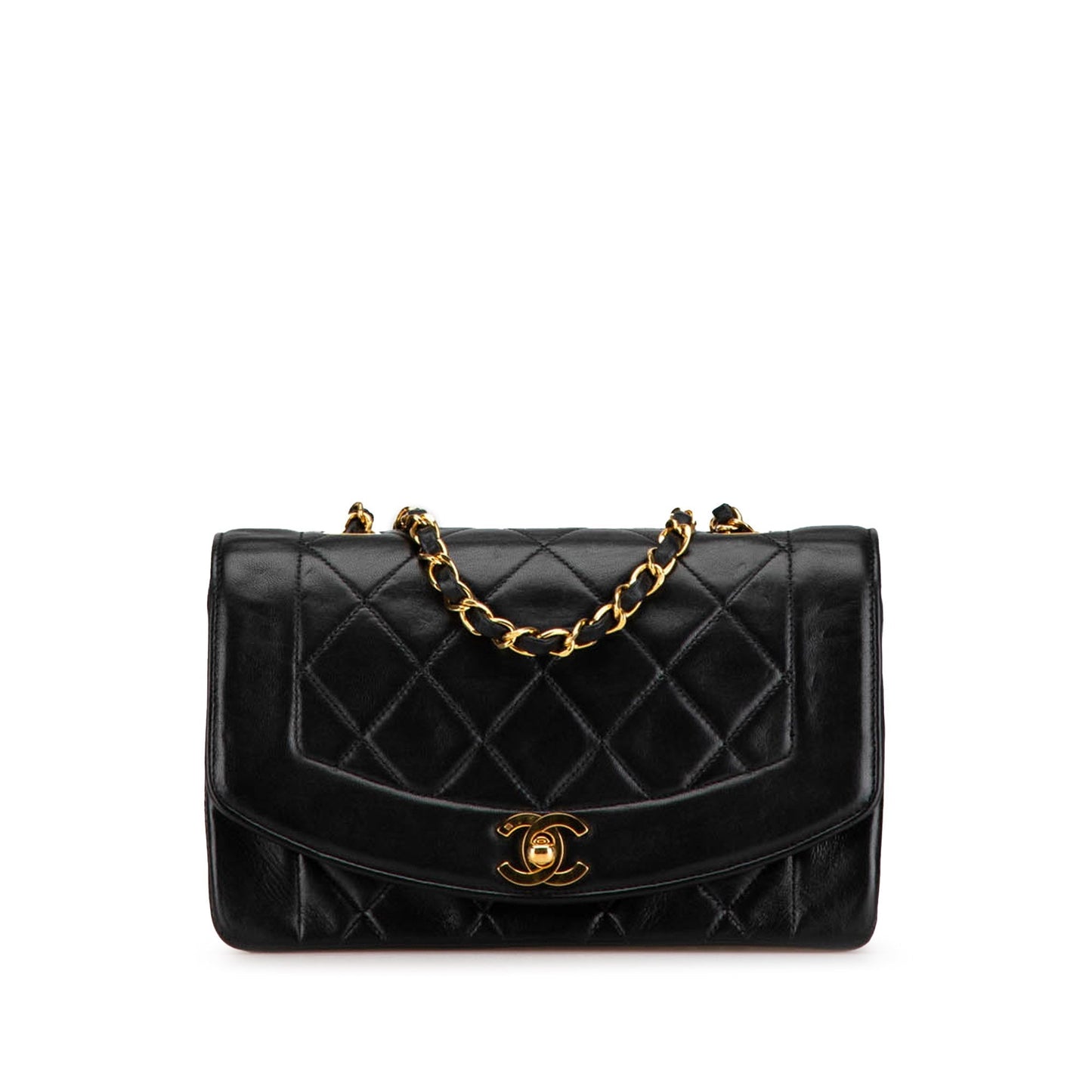 Chanel Small Lambskin Diana Flap Black