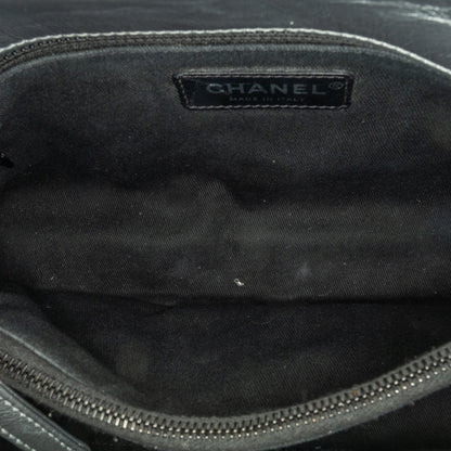 Chanel Small Quilted Aged Calfskin Coco Top Handle Bag Gray