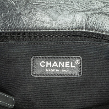 Chanel Small Quilted Aged Calfskin Coco Top Handle Bag Gray