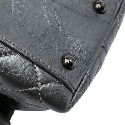 Chanel Small Quilted Aged Calfskin Coco Top Handle Bag Gray