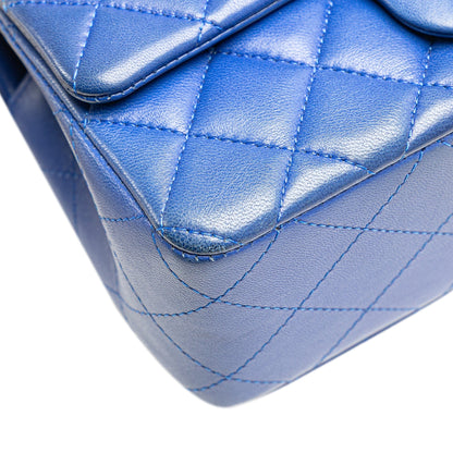 Chanel Mini Rectangular Classic Lambskin Single Flap Blue