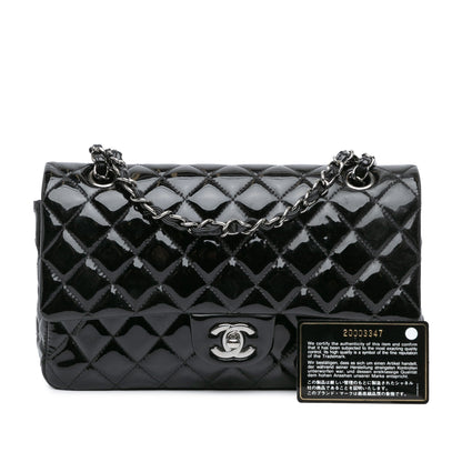 Chanel Medium Classic Patent Double Flap Black