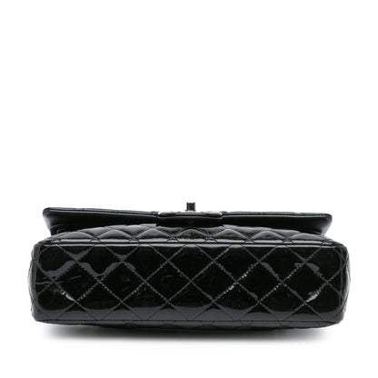 Chanel Medium Classic Patent Double Flap Black