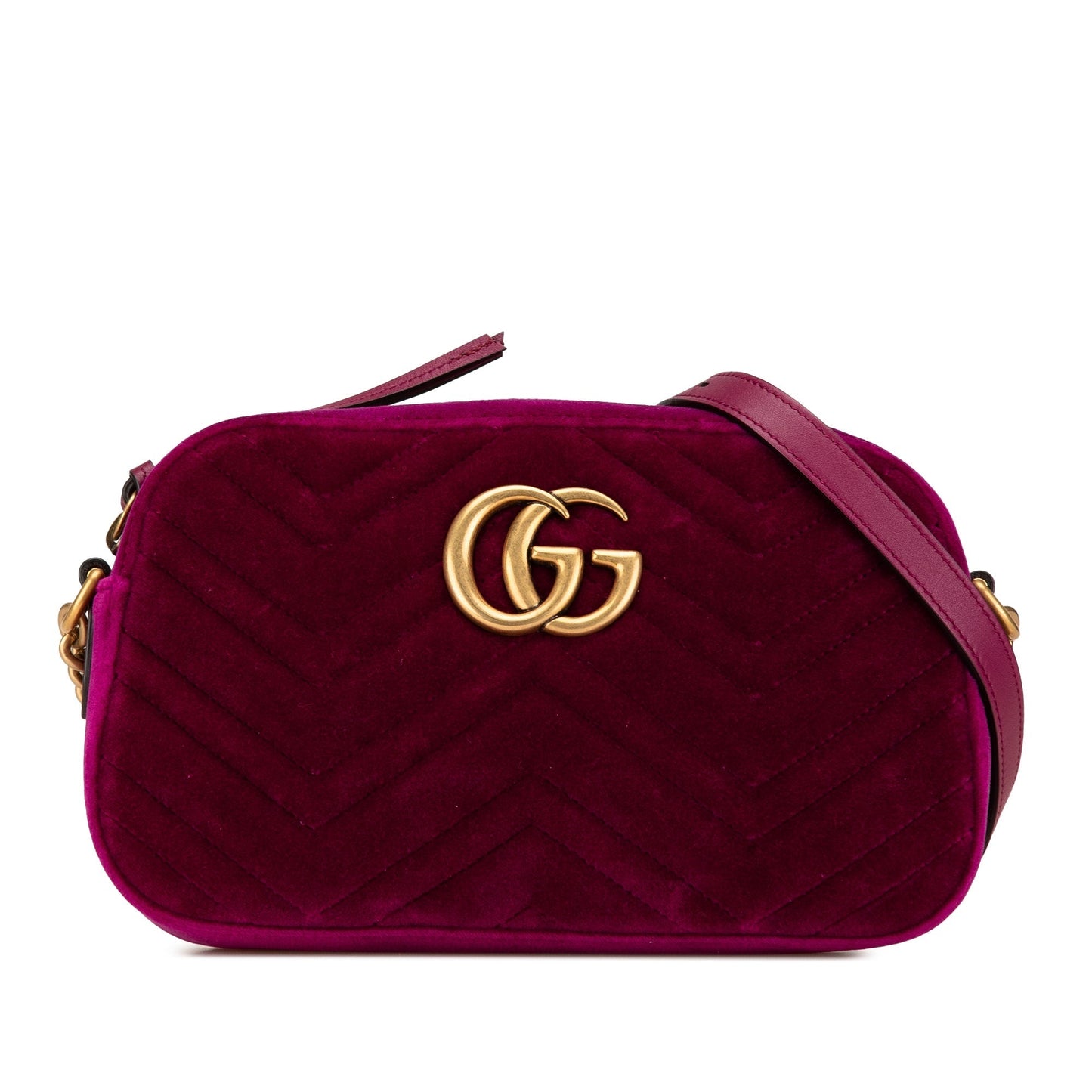 Gucci Small GG Marmont Matelasse Crossbody Purple