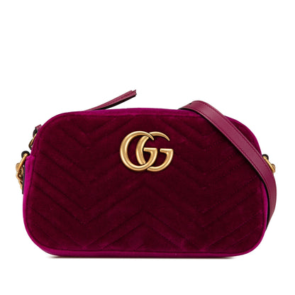 Gucci Small GG Marmont Matelasse Crossbody Purple