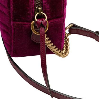 Gucci Small GG Marmont Matelasse Crossbody Purple