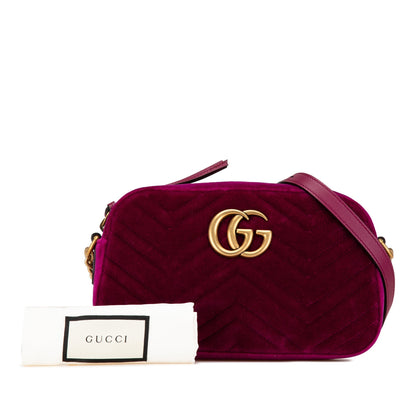 Gucci Small GG Marmont Matelasse Crossbody Purple