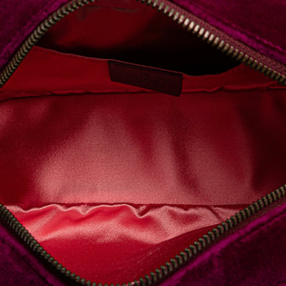 Gucci Small GG Marmont Velvet Matelasse Crossbody Purple
