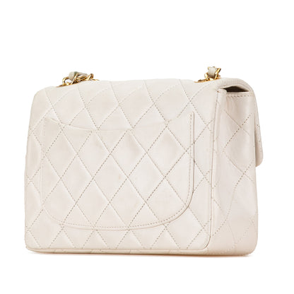 Chanel Mini Square Classic Lambskin Single Flap White