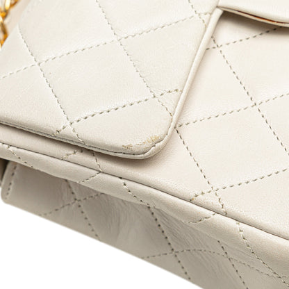 Chanel Mini Square Classic Lambskin Single Flap White