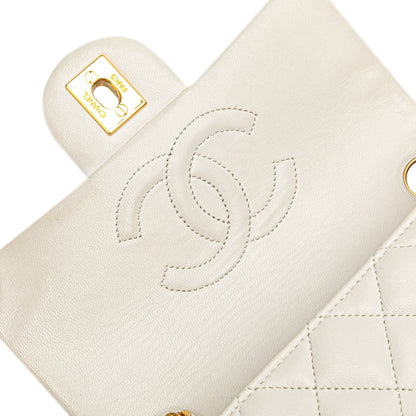 Chanel Mini Square Classic Lambskin Single Flap White
