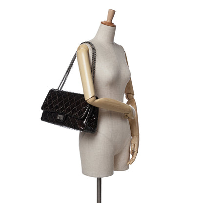 Chanel Reissue 2.55 Quilted Patent Double Flap 227 Brown