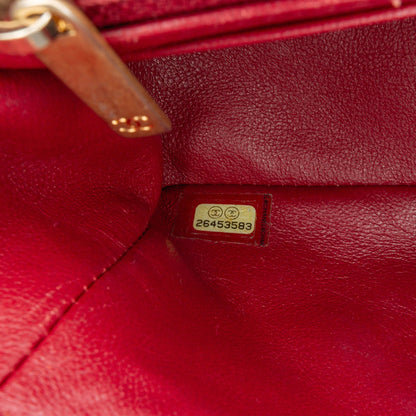 Chanel Mini Braided Classic Tweed Single Flap Bag Red