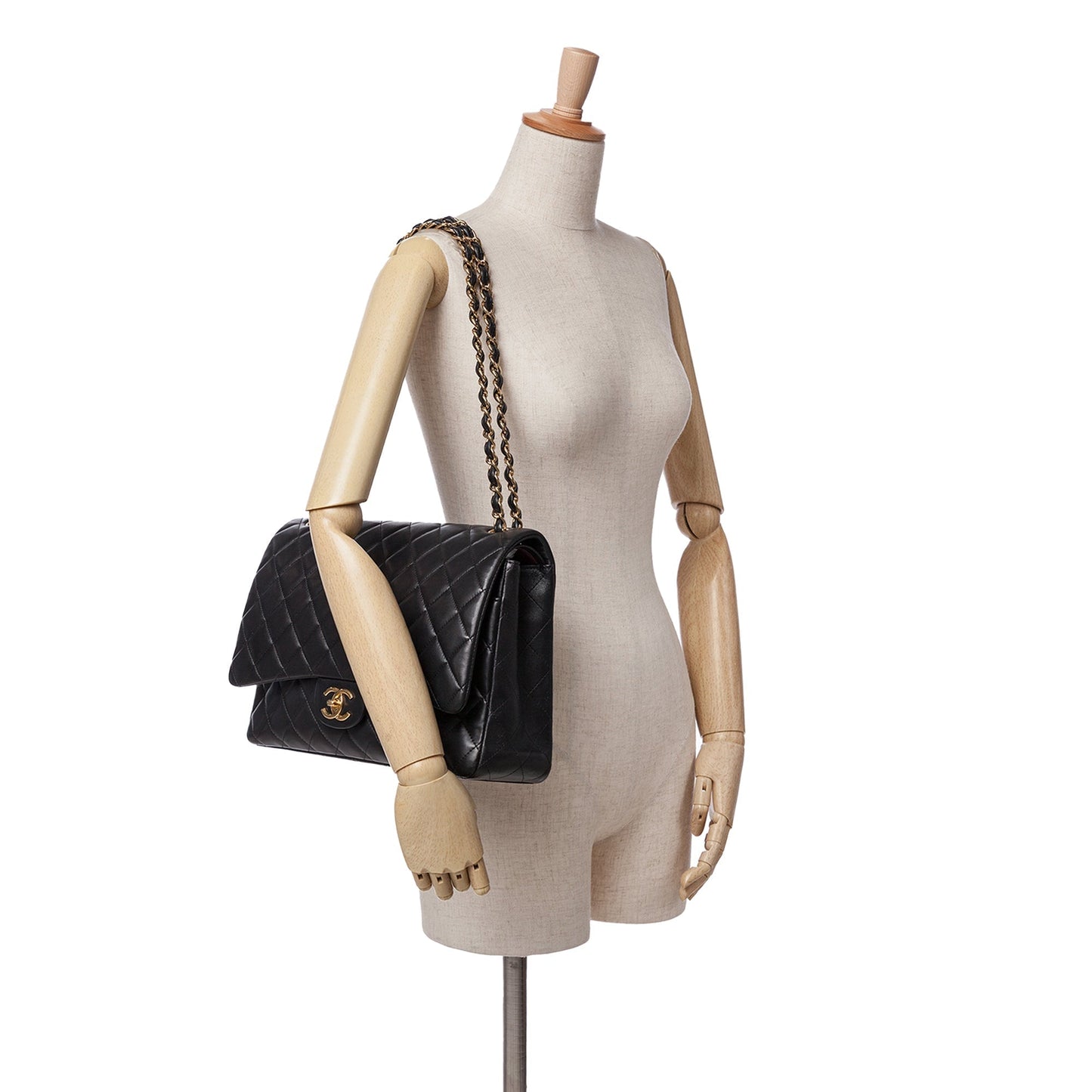 Chanel Maxi Classic Lambskin Double Flap Black