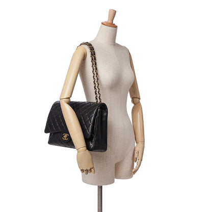 Chanel Maxi Classic Lambskin Double Flap Black