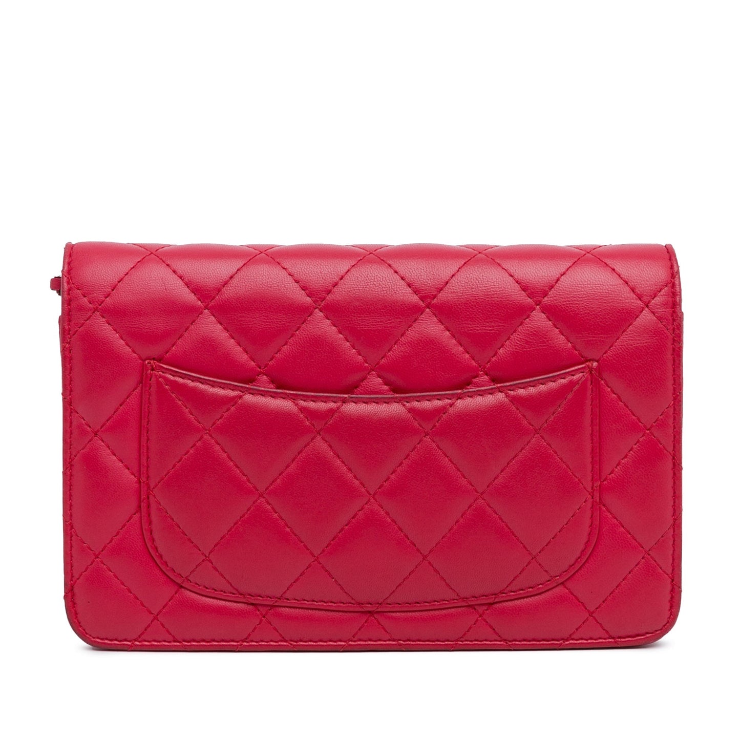 Chanel Classic Lambskin Wallet on Chain Pink