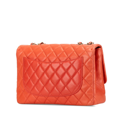 Chanel Jumbo Classic Lambskin Single Flap Orange