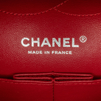 Chanel Medium Suede Re-issue 2.55 Double Flap Red