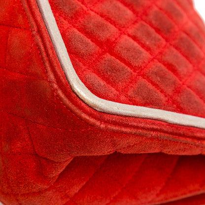 Chanel Medium Suede Re-issue 2.55 Double Flap Red