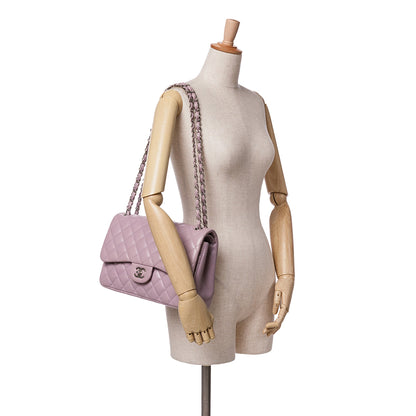 Chanel Jumbo Classic Lambskin Double Flap Purple