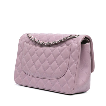 Chanel Jumbo Classic Lambskin Double Flap Purple
