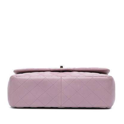 Chanel Jumbo Classic Lambskin Double Flap Purple