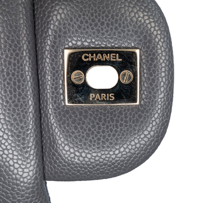 Chanel Jumbo Classic Caviar Double Flap Gray