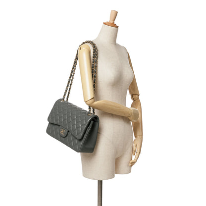 Chanel Jumbo Classic Caviar Double Flap Gray
