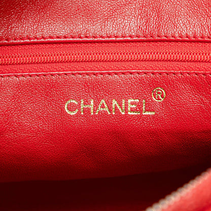 Chanel CC Quilted Caviar Chain Camera Bag Red