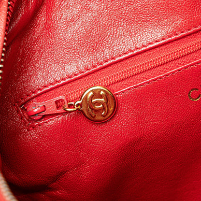 Chanel CC Quilted Caviar Chain Camera Bag Red