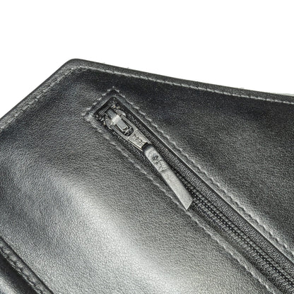 Chanel Chevron Lambskin Button Wallet On Chain Black