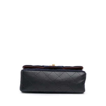 Chanel Mini Rectangular Classic Jersey Sailor Single Flap Blue