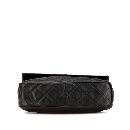 Chanel CC Quilted Lambskin Tassel Crossbody Black