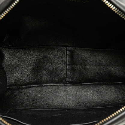 Chanel CC Quilted Lambskin Tassel Crossbody Black