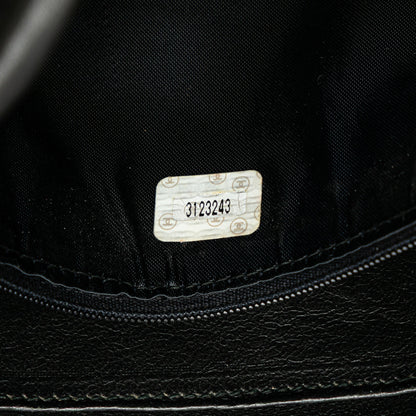 Chanel CC Quilted Lambskin Tassel Crossbody Black