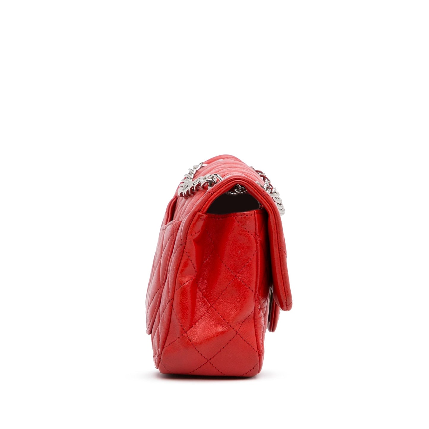 Chanel New Mini Classic Lambskin Single Flap Red