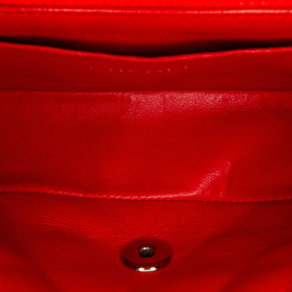 Chanel New Mini Rectangular Classic Lambskin Single Flap Red