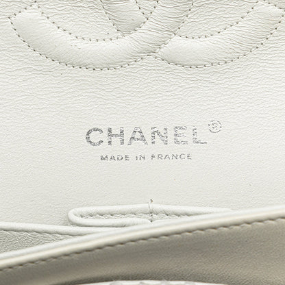 Chanel Medium Classic Tweed Double Flap White