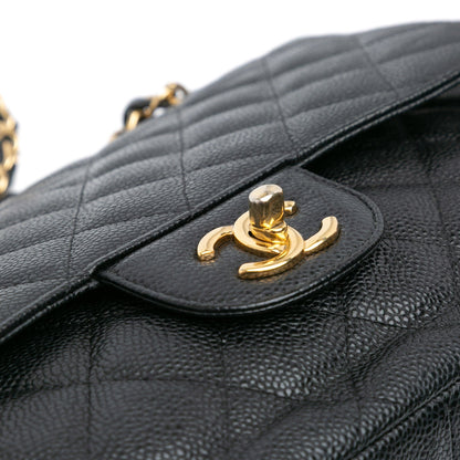 Chanel Jumbo Classic Caviar Double Flap Black