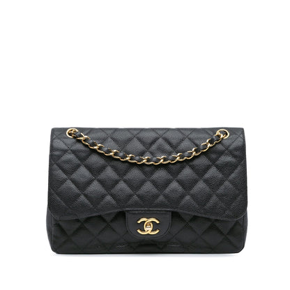 Chanel Jumbo Classic Caviar Double Flap Black