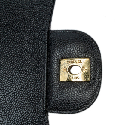 Chanel Jumbo Classic Caviar Double Flap Black