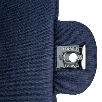 Chanel Mini Rectangular Classic Jersey Single Flap Blue