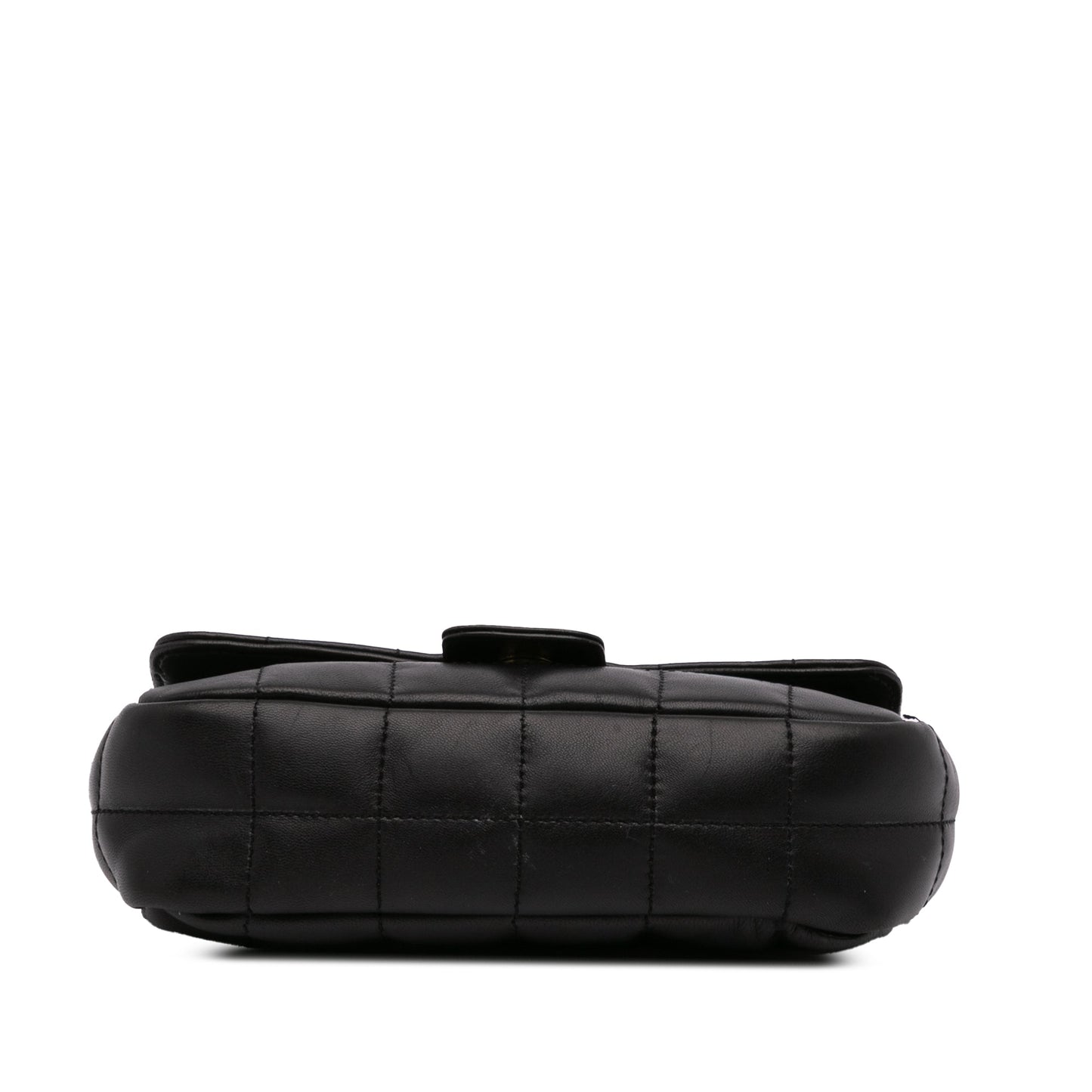 Chanel Extra Mini Camellia Choco Bar Lambskin Flap Black