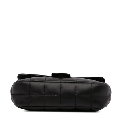 Chanel Extra Mini Camellia Choco Bar Lambskin Flap Black