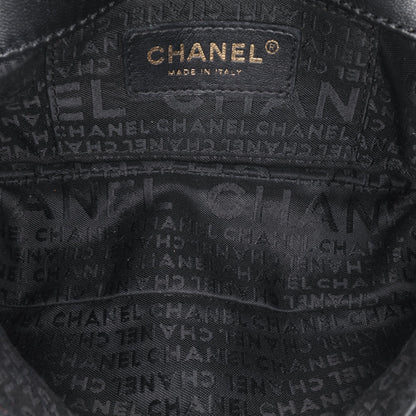 Chanel Extra Mini Camellia Choco Bar Lambskin Flap Black