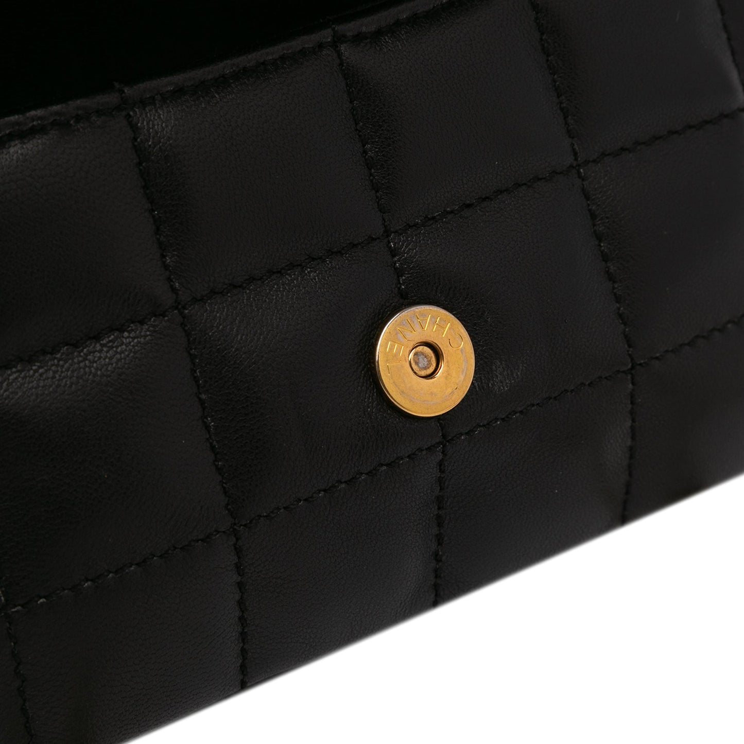 Chanel Extra Mini Camellia Choco Bar Lambskin Flap Black