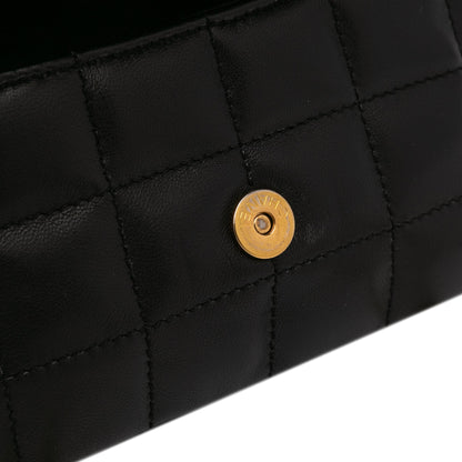 Chanel Extra Mini Camellia Choco Bar Lambskin Flap Black